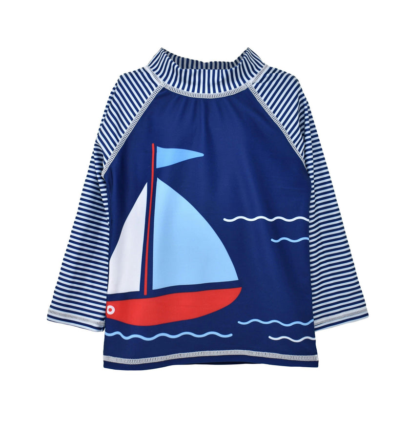 UPF 50+ Graphic Rash Guard Swim Top - E