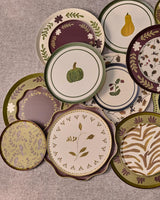 Garden Toile Hors d'Oeuvres Plate Set - Pistachio