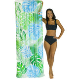 Resort Collection Deluxe Pool Raft 74 x 30" with Tropical Print
