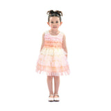 Pink Ruffle Layered Tulle Dress
