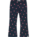 Retro Inspired Heart Print Flared Pants