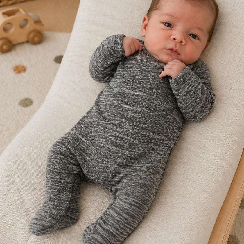 Sweater Knit Long Sleeve Footie