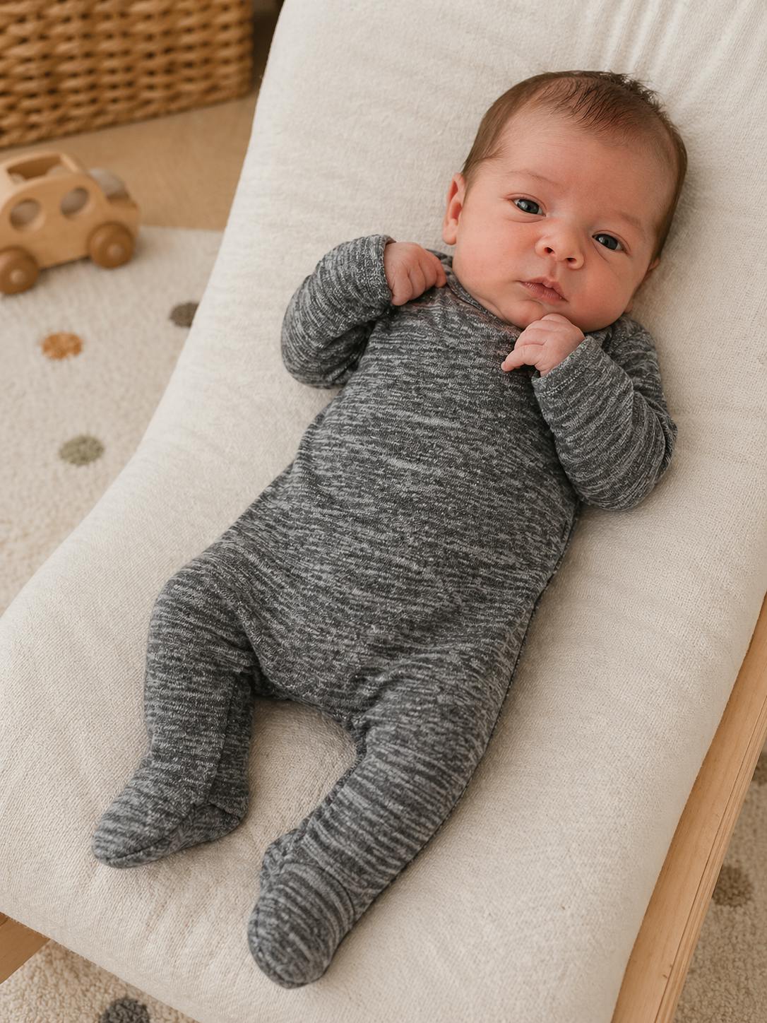 Sweater Knit Long Sleeve Footie