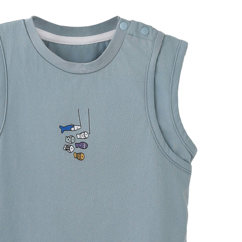 Blue Fish Plaid Set