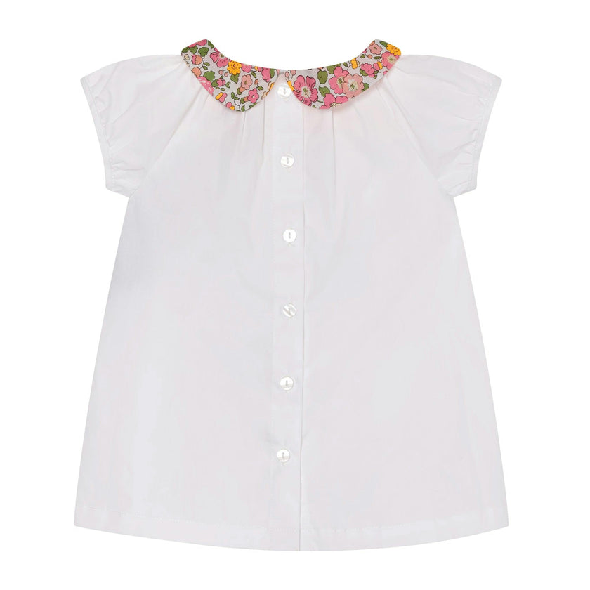 Made With Liberty Fabric Girls blouse Rose