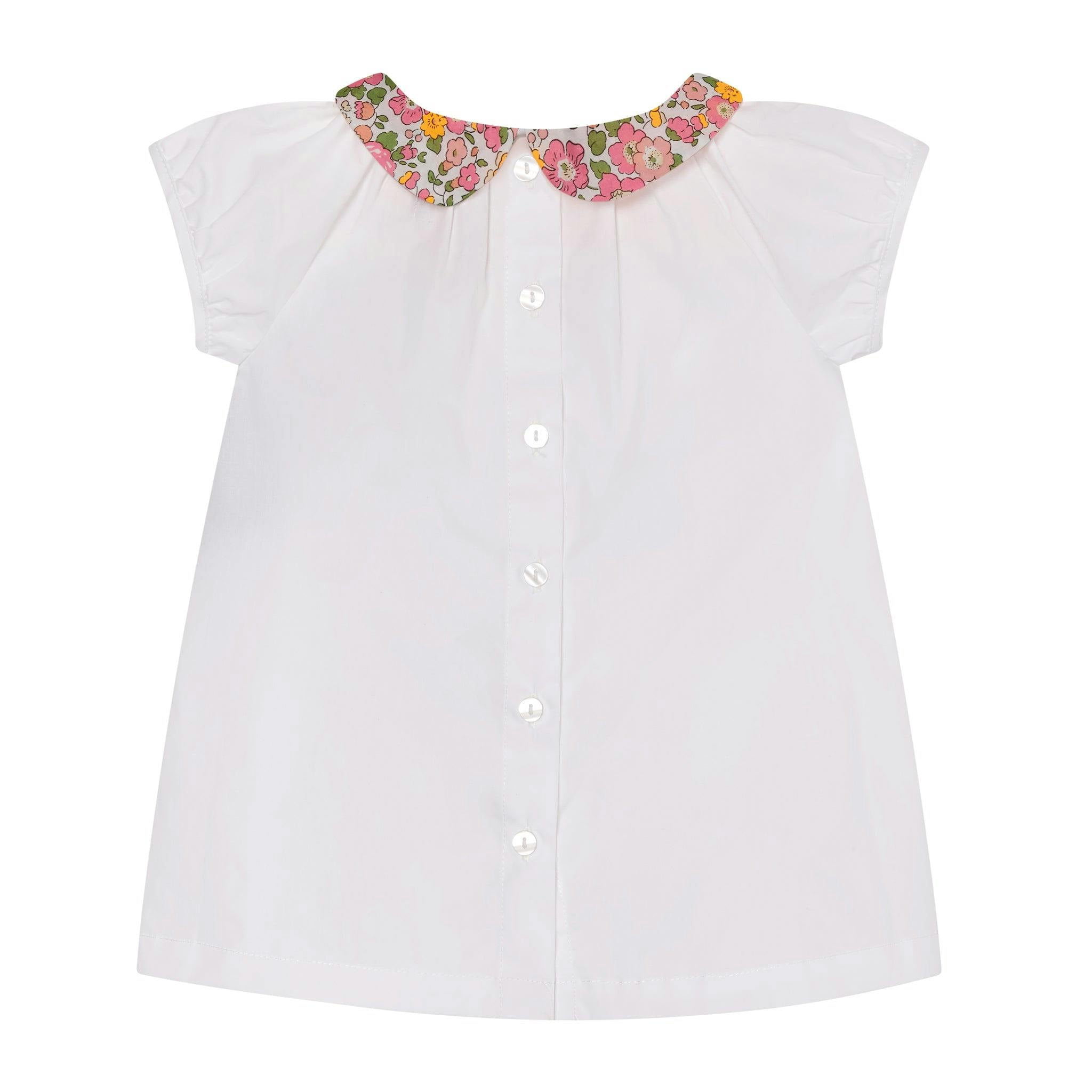 Made With Liberty Fabric Girls blouse Rose