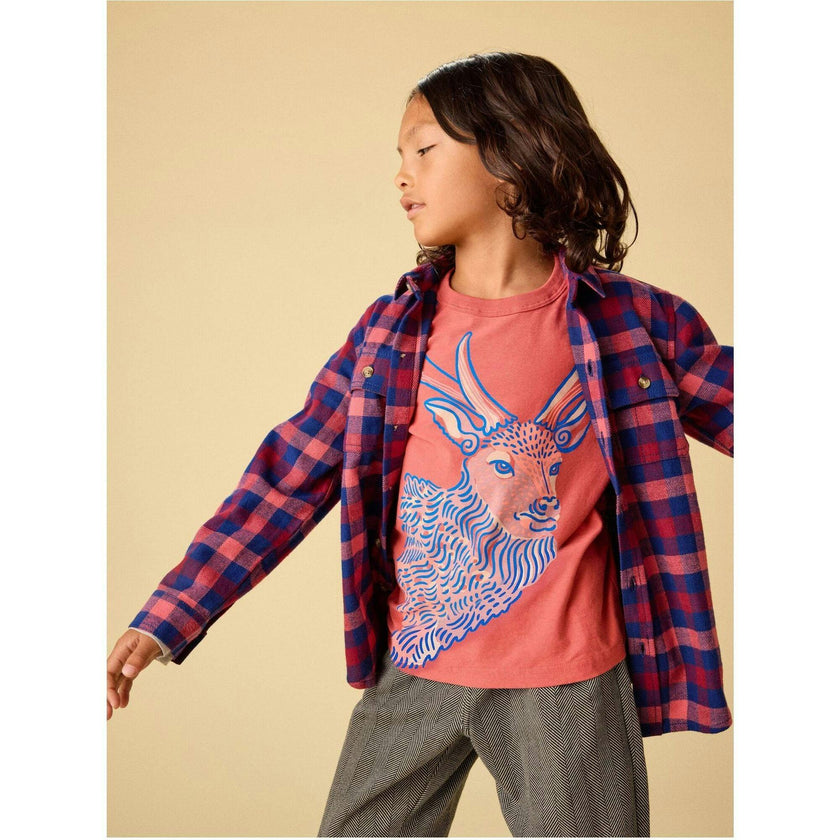 Regal Layered Tee, Purple