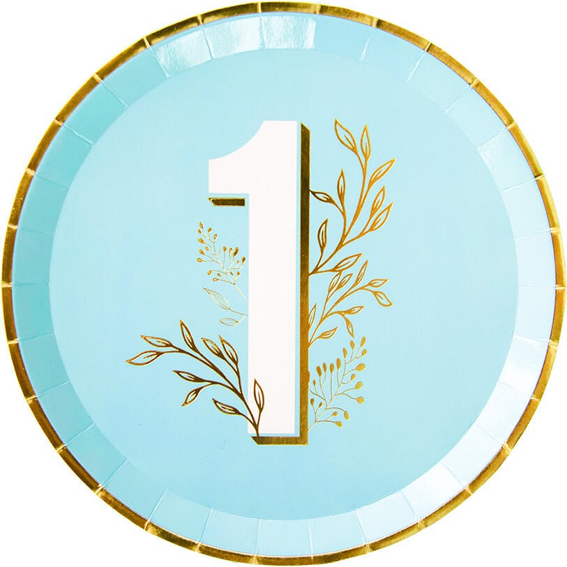 Milestone Blue Onederland Dinner Plates