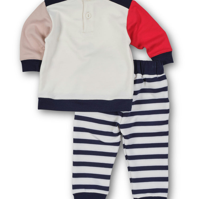 French Terry Knit Set With Saliboats