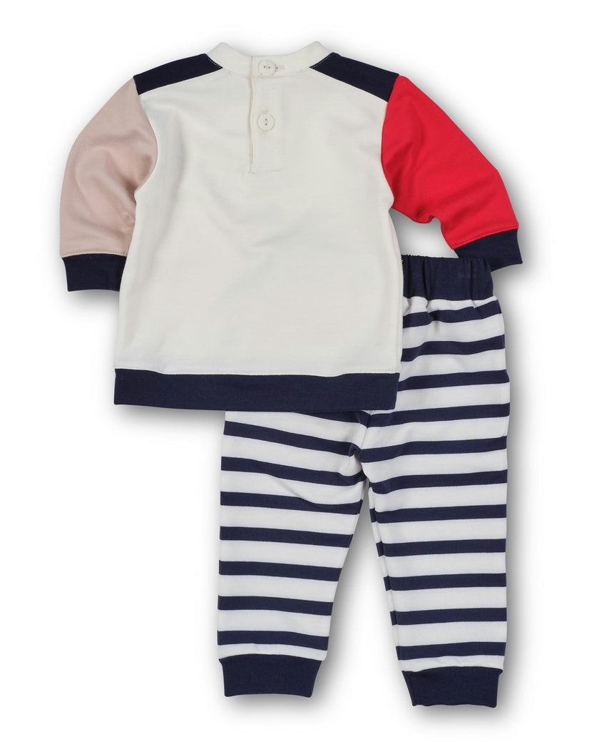 French Terry Knit Set With Saliboats
