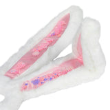 Packed Party Too Cute to Hop Plush Bunny Ears Headband - Trapped Pastel Confetti Interior with Fuzzy White Trim for Easter Parties and Spring Celebrations