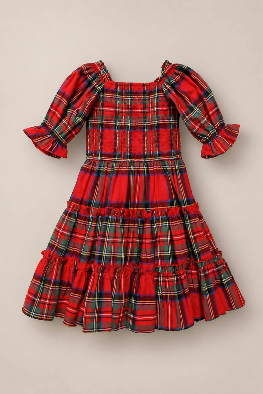 Mini Madeline Dress in Holiday Plaid