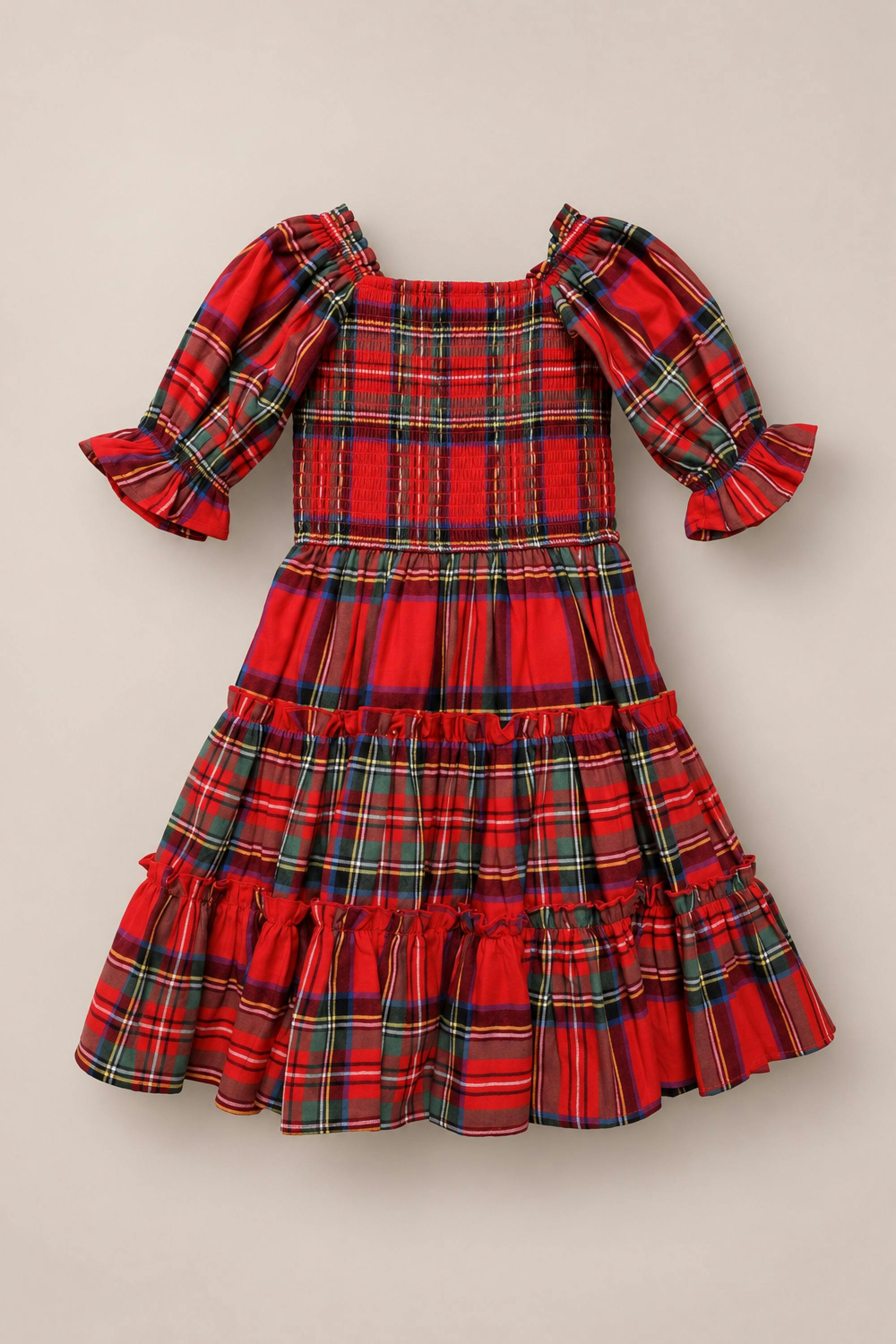 Mini Madeline Dress in Holiday Plaid