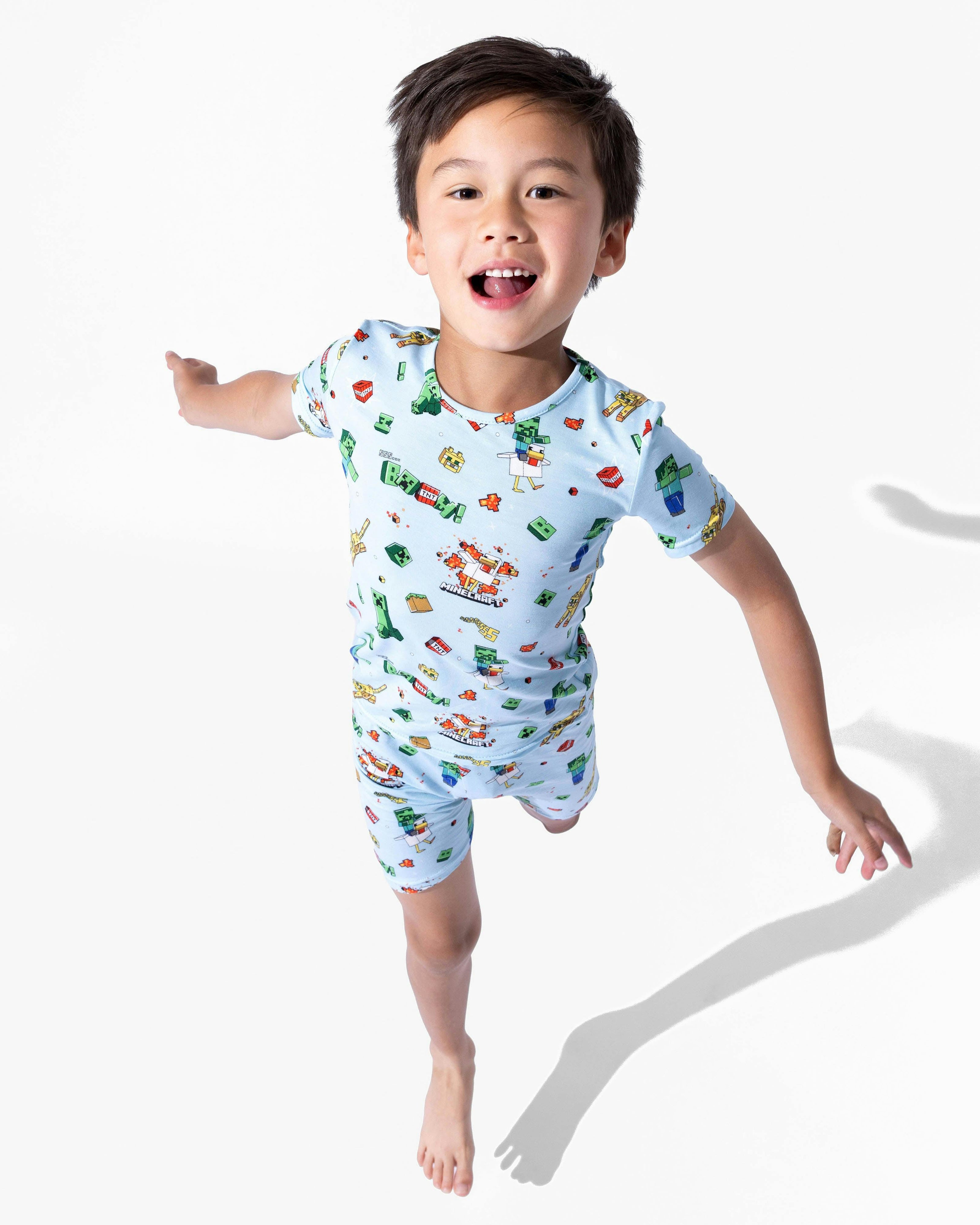 Minecraft: Chicken Jockey Bamboo Kids Pajama Short Set