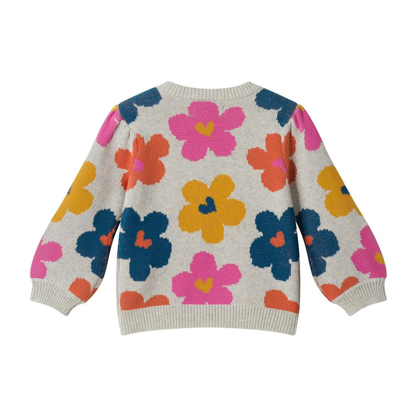 Infant Girls Sweater Set | Flowers & Hearts