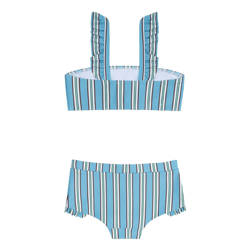 girls isla blue stripe bandeau bikini