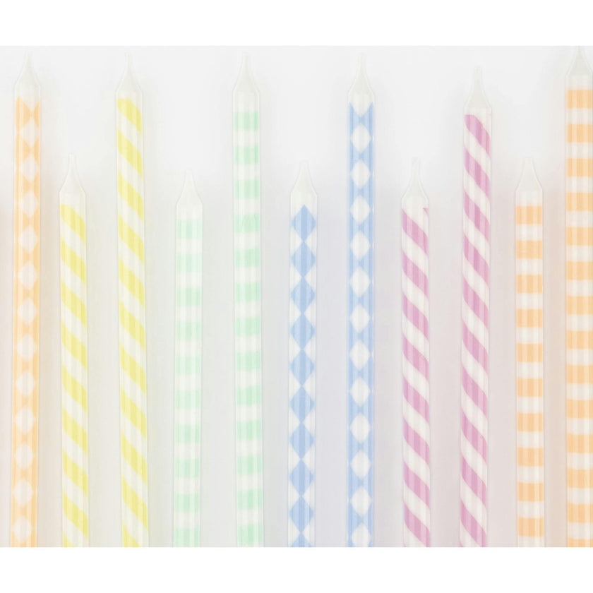 Pastel Patterned Candles