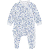 Floral Bunnies Pima Cotton Baby One-Piece Pajamas