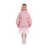 Light Pink Pom-Pom Puffer Jacket