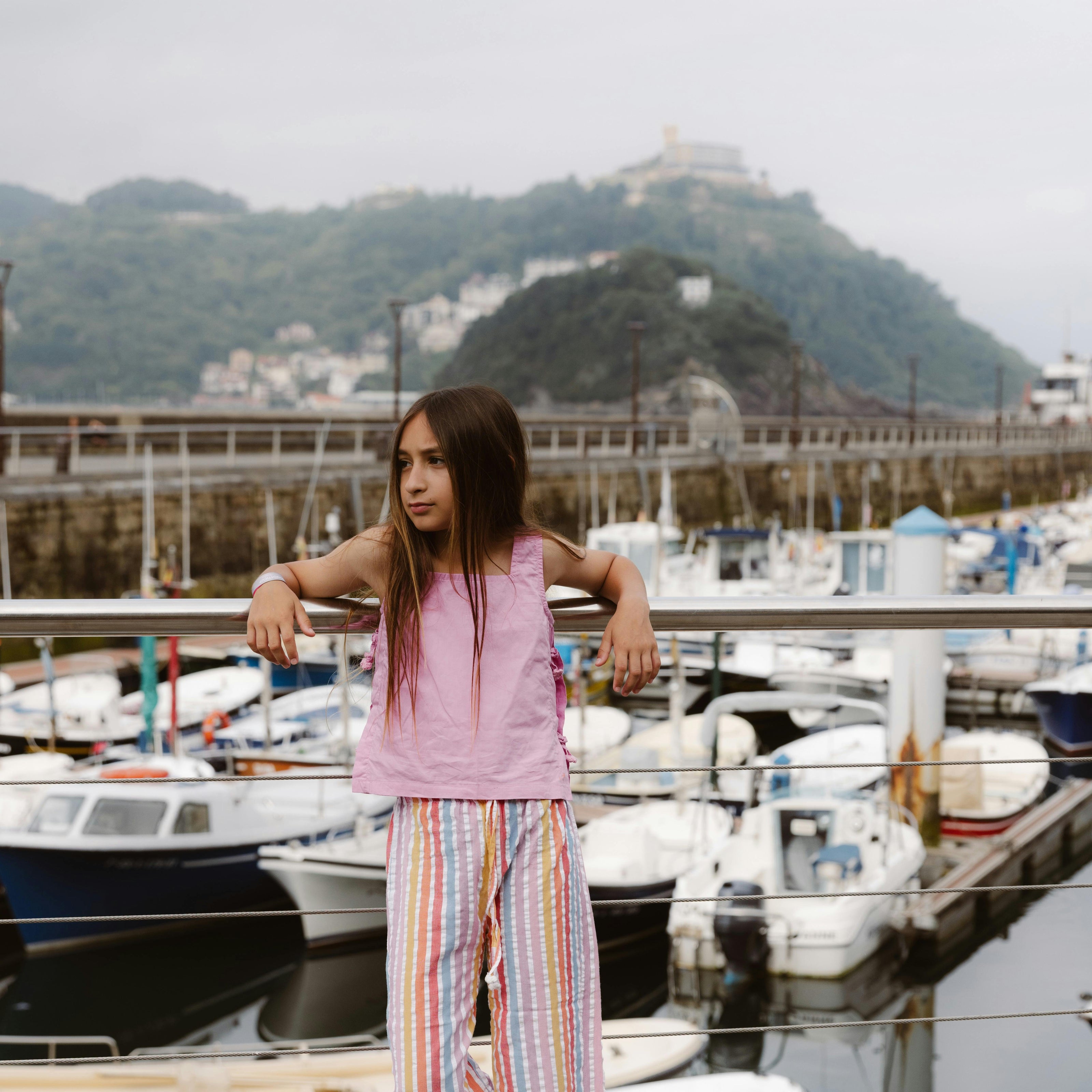 Pink Top & Rainbow Pants