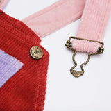 Rosebed Patchwork Chunky Cord Overalls