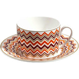 Tea Cup & Saucer Iconic Set of 2 In Luxury Box Diam. 3.3"