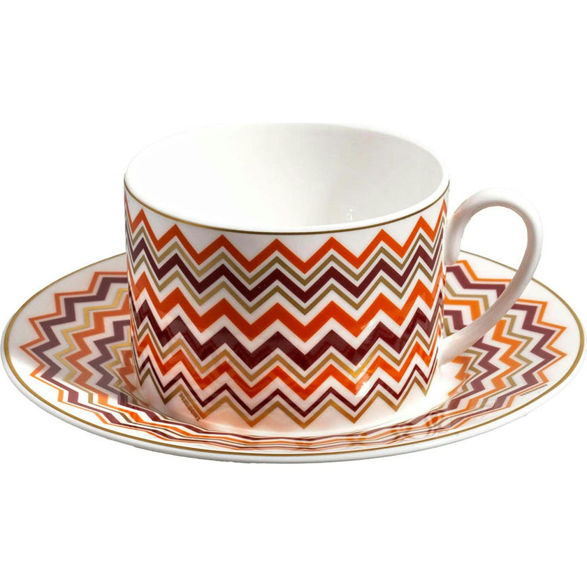 Tea Cup & Saucer Iconic Set of 2 In Luxury Box Diam. 3.3"