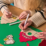 OOLY x Peanuts Color-in Wooden Birdhouse Kit - 5 Paint Markers