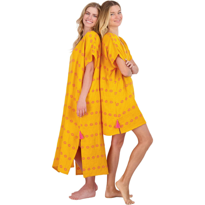 Women's Capucine Mini Caftan Embroidered Dress