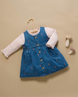 Embroidered Pinnie & Top Set Toadstool Broderie