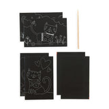 Scratch and Scribble Mini Scratch Art Kit - Cutie Cats - 6 Cards