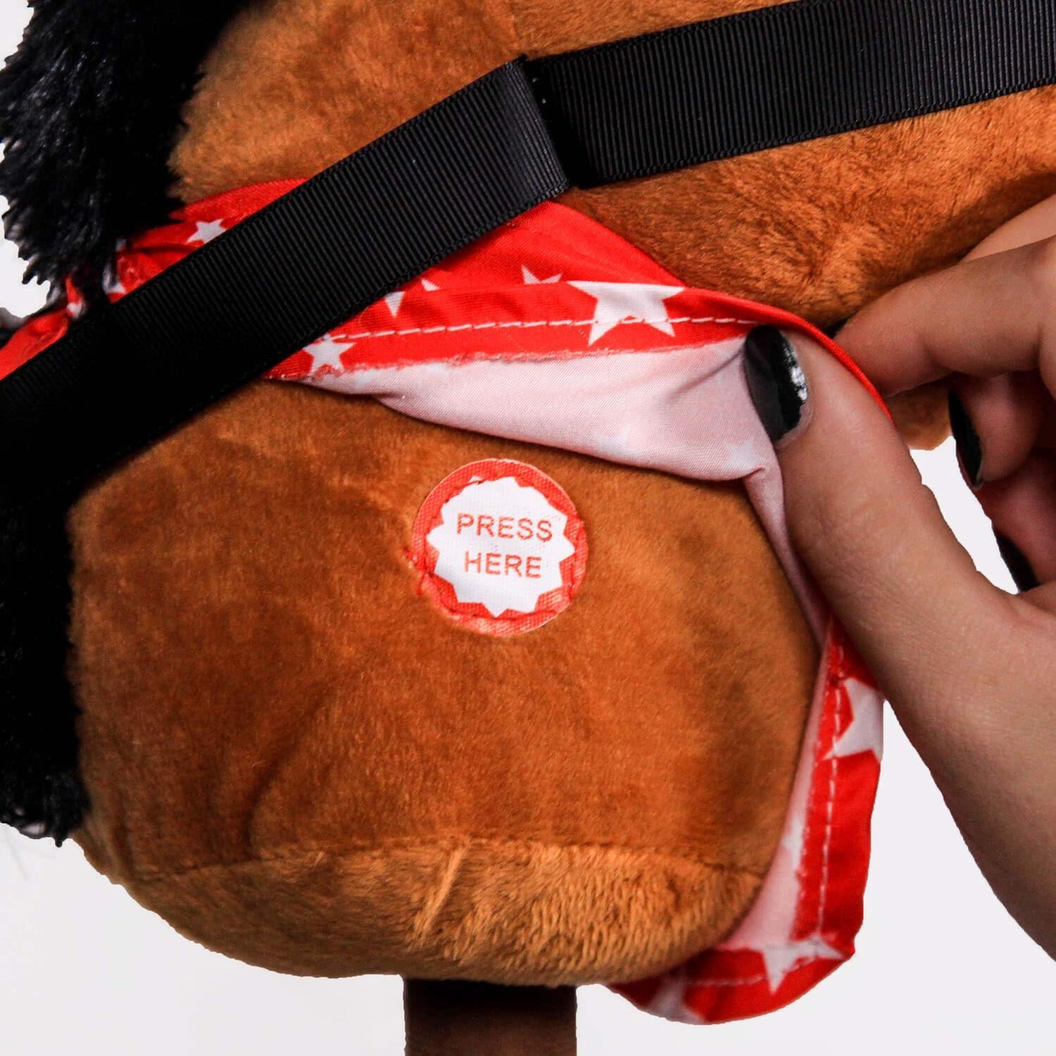 Brown Stick Ride On Plush with Sound