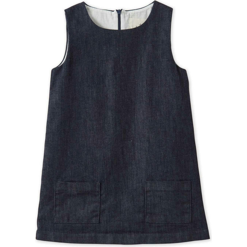 Organic Denim Dress, Blue