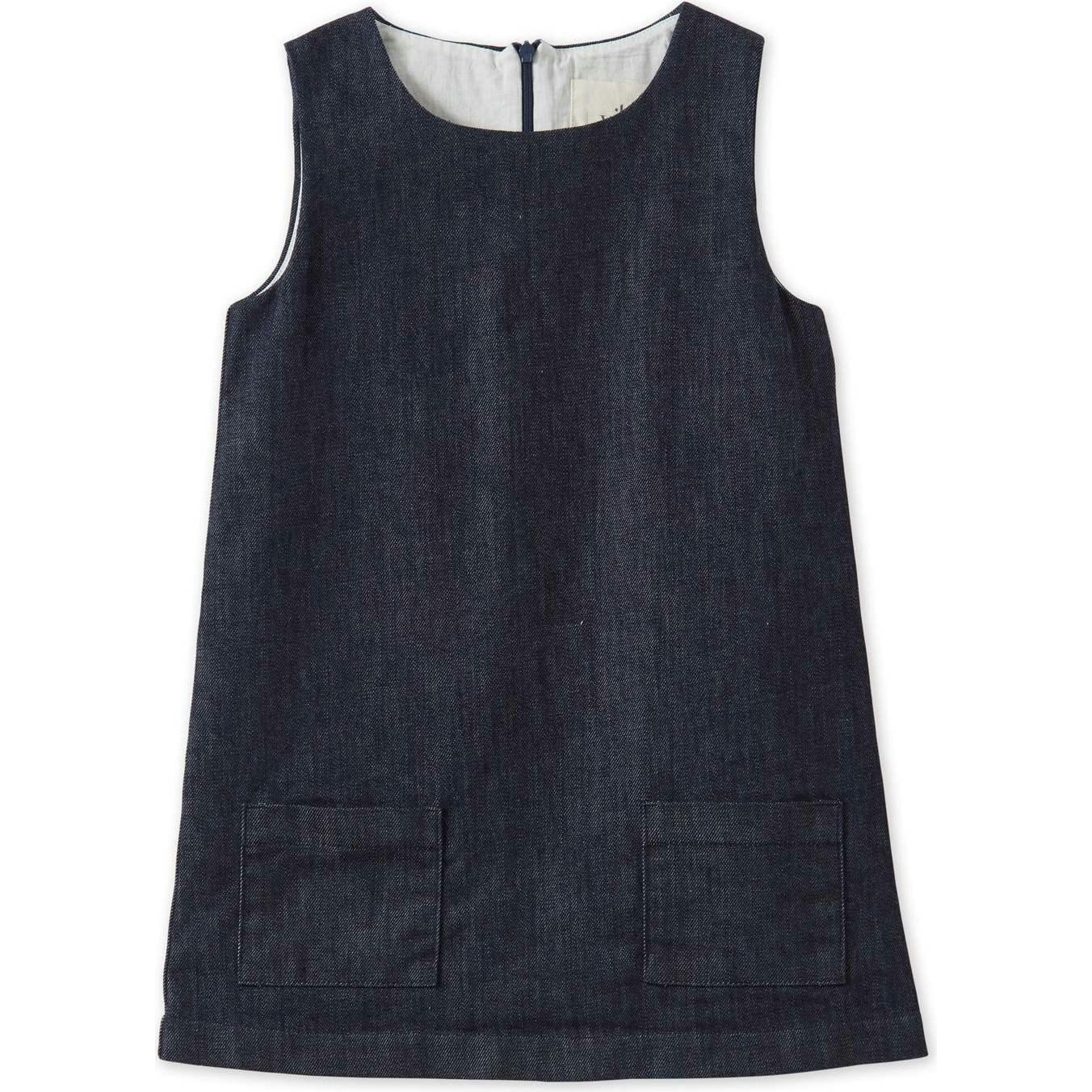 Organic Denim Dress, Blue