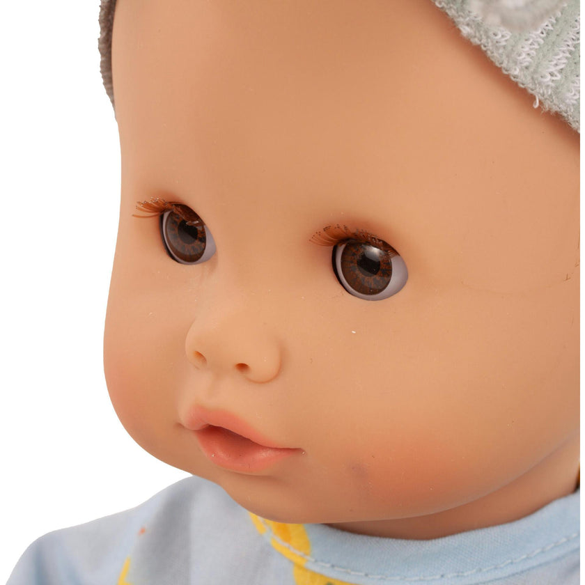 Gotz Sleepy Aquini Girl Little Duck 13.0" Cute Bath Doll With Beautiful Brown Hair