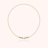 Women's Linked Hearts Chain Necklace, Yellow Gold