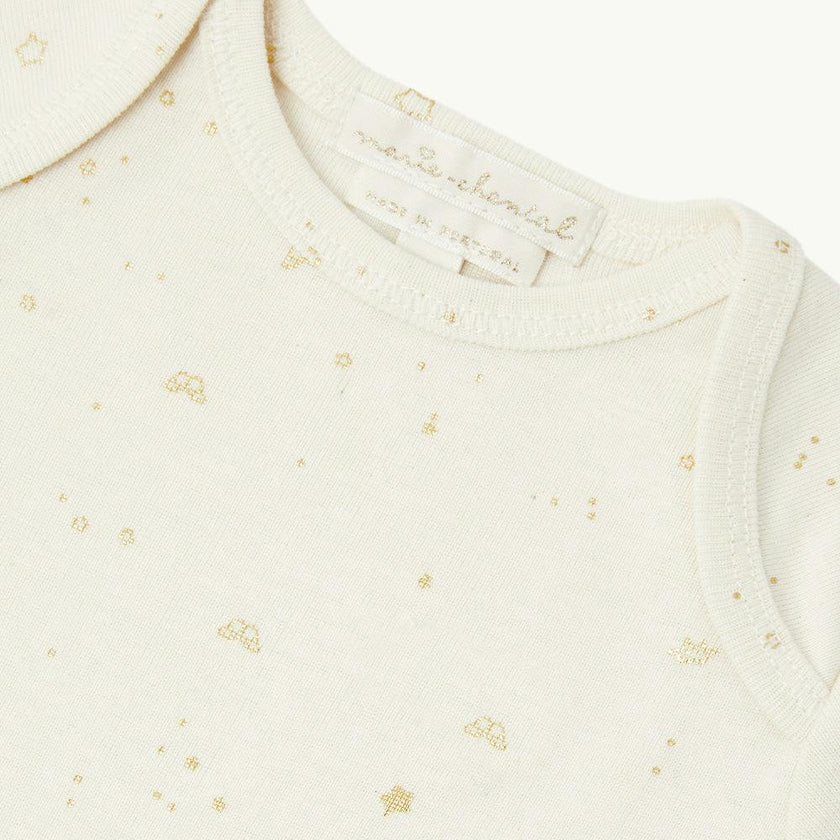 Brooklyn Star & Crown Romper - Natural