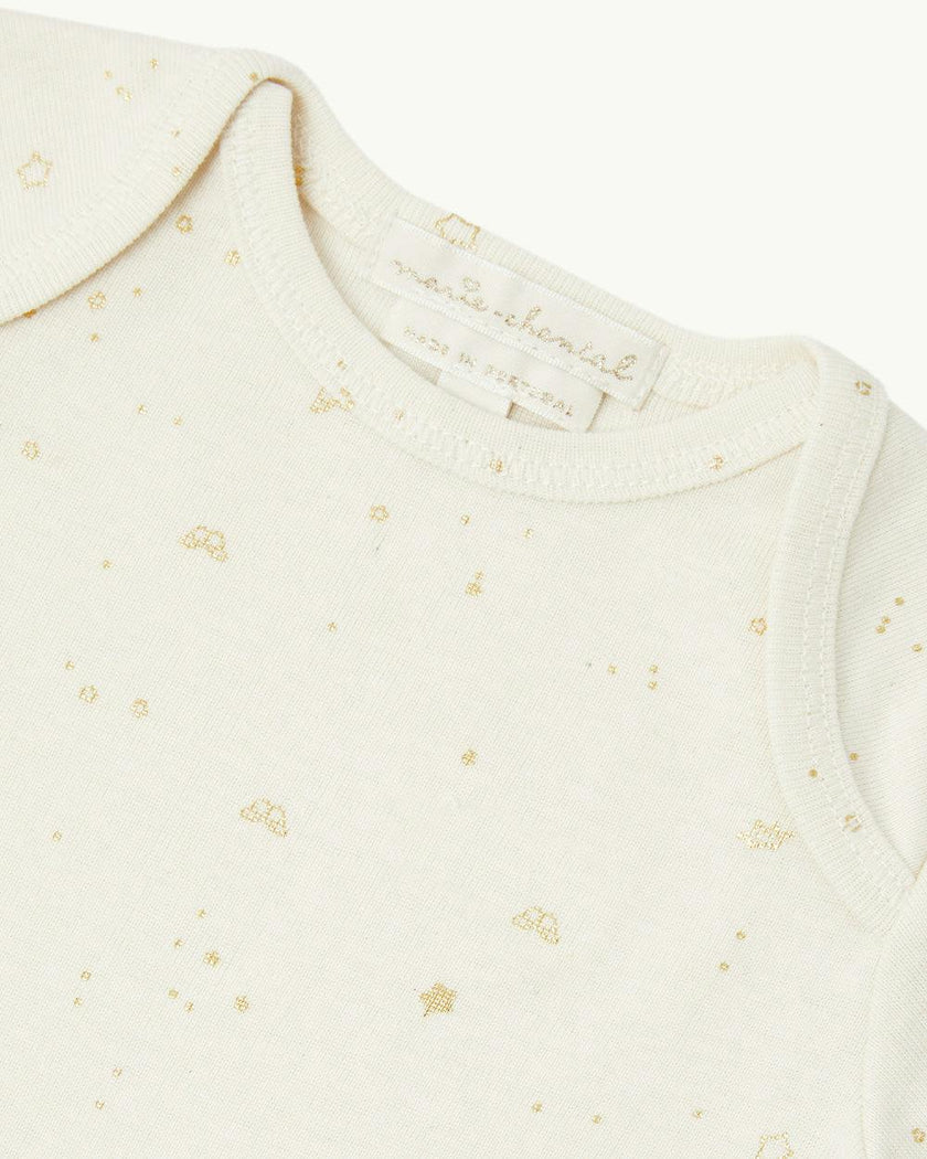 Brooklyn Star & Crown Romper - Natural