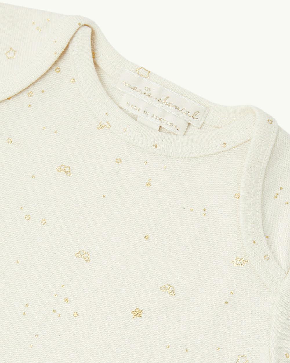 Brooklyn Star & Crown Romper - Natural