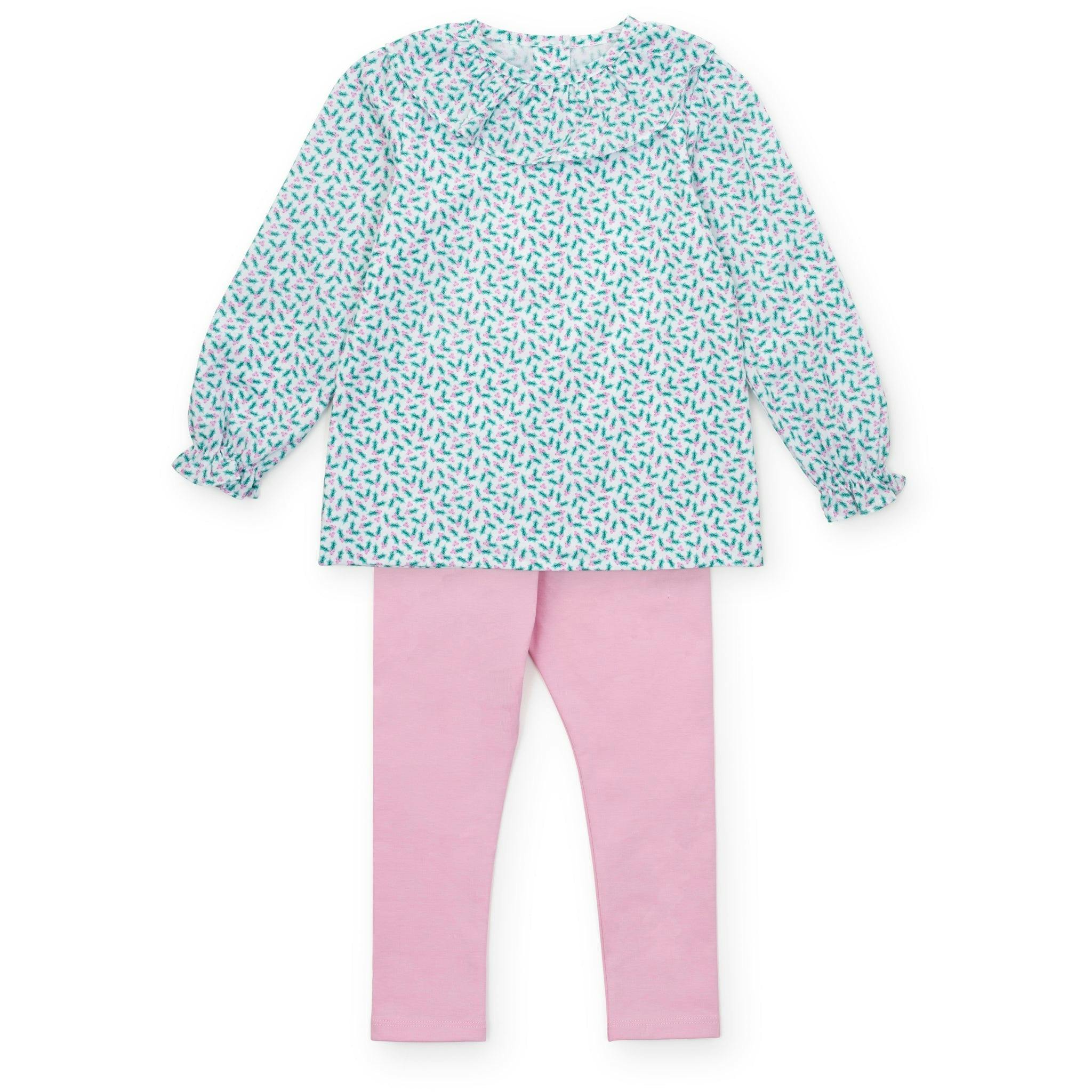 Emma Set Girls' Legging Set Holly Holiday