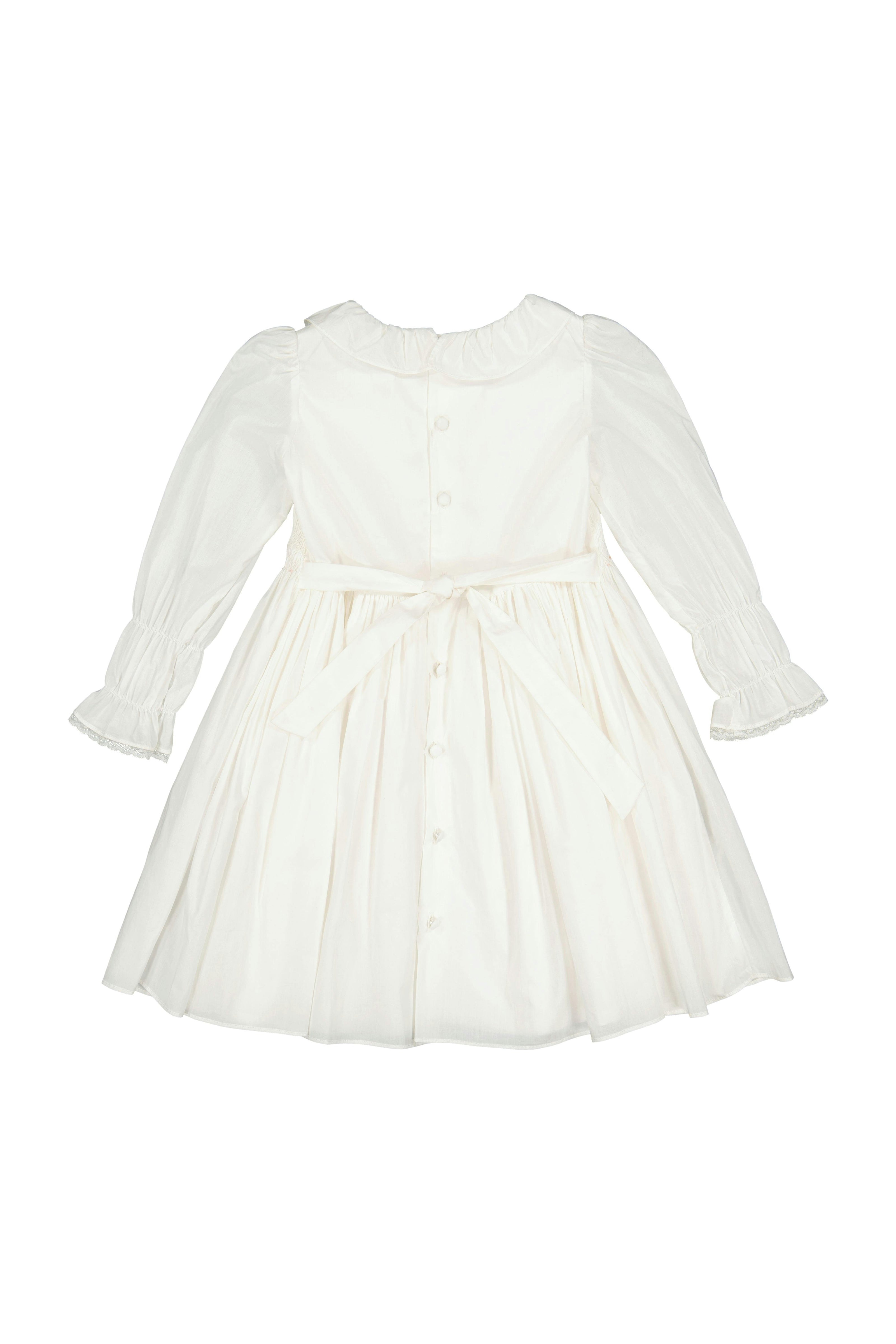 MARIE ANTOINETTE WHITE SMOCKED DRESS