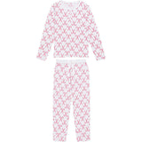 Women's Candy Cane Pajama Shirt and Pant Set