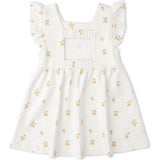 Organic Cutout Back Dress - Lemons