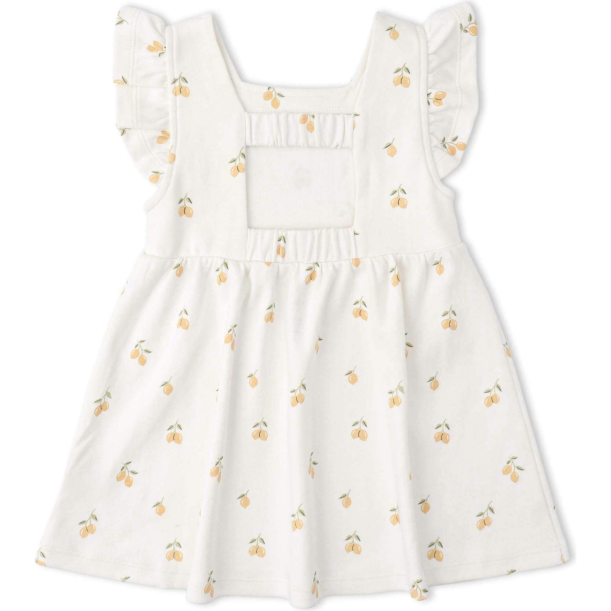 Organic Cutout Back Dress - Lemons