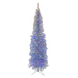 Kurt Adler 7-Foot Warm White LED Iridescent Slim Winchester Tree