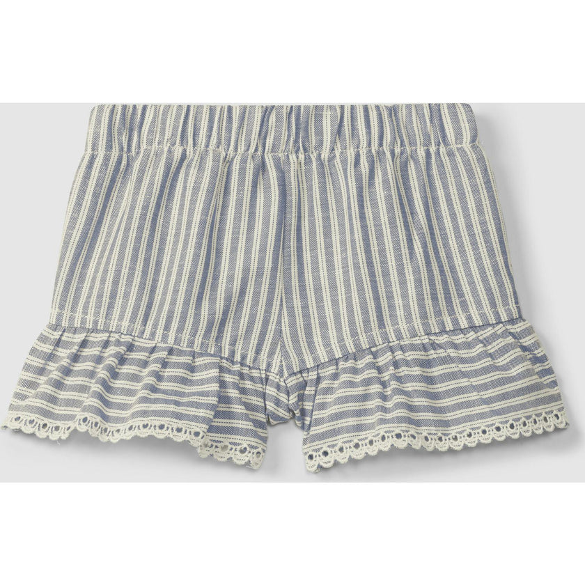 Pinstripe Ruffle Shorts
