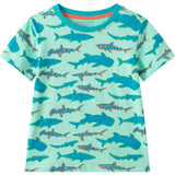 Boys Graphic Tee | Teal Sharks