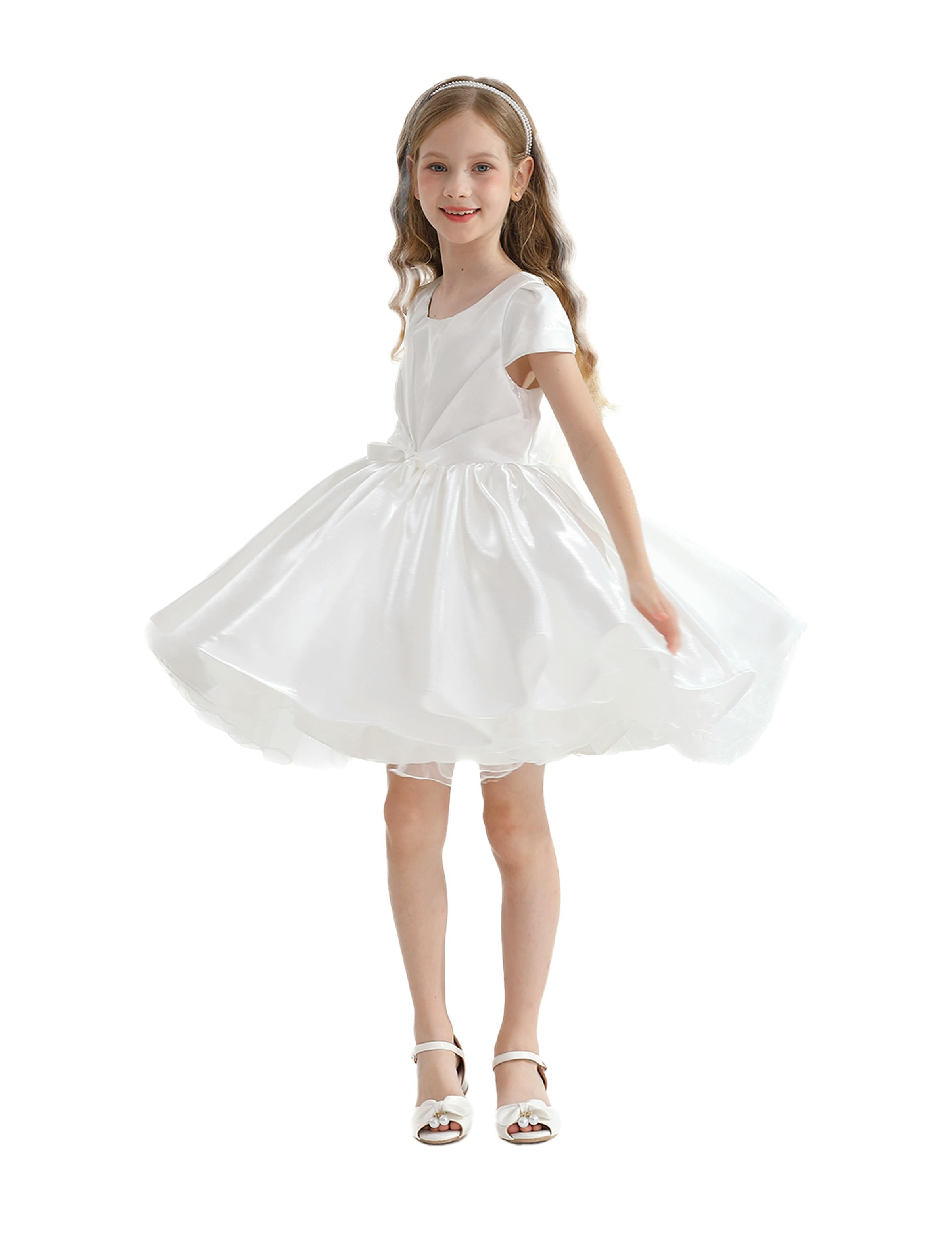 White Bow Short Solera Dress