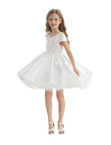 White Bow Short Solera Dress