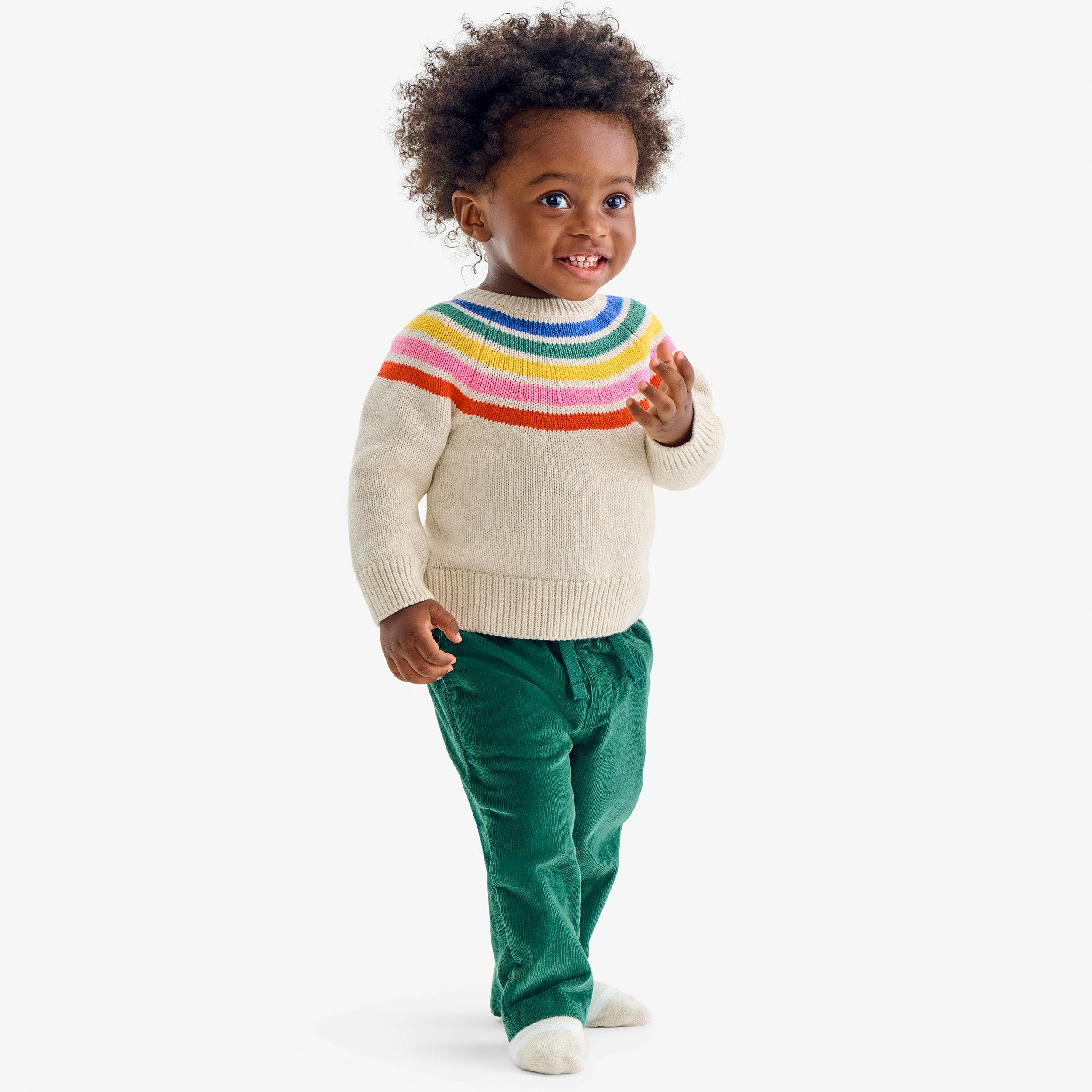 Baby stretch corduroy drawstring pant